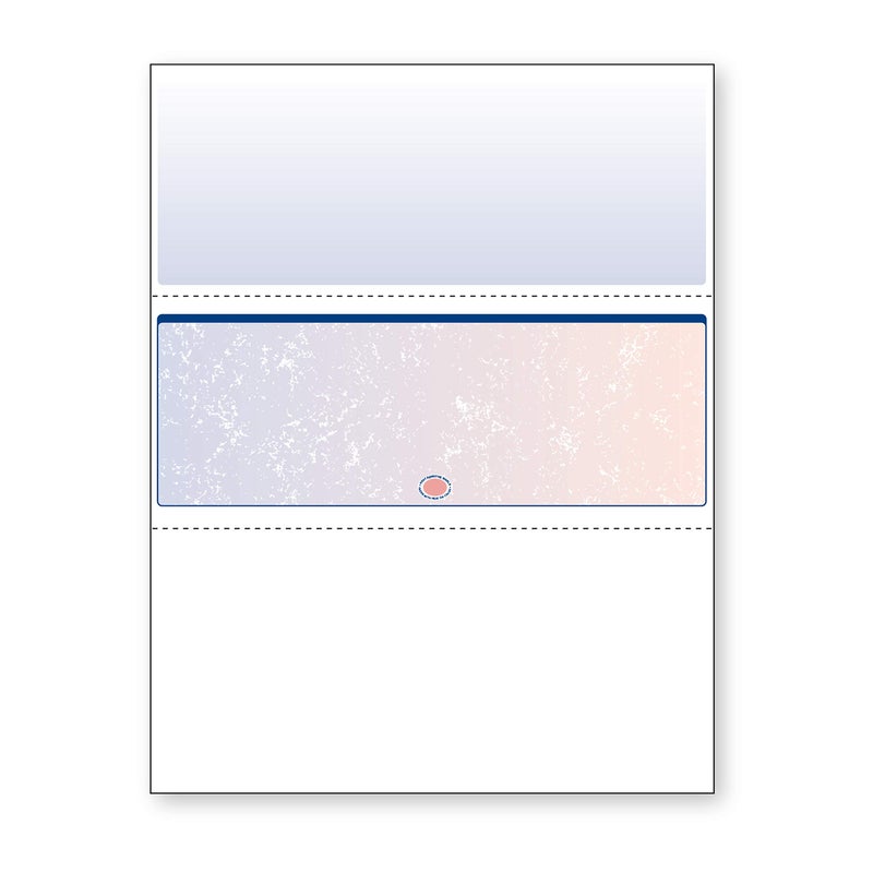 DocuGard Blue/Red Premier Prismatic Middle High Security Check Paper - Laser/Inkjet Printer Compatible - 13 Security Features - 500 Blank Business Checks (04534) - Image 1
